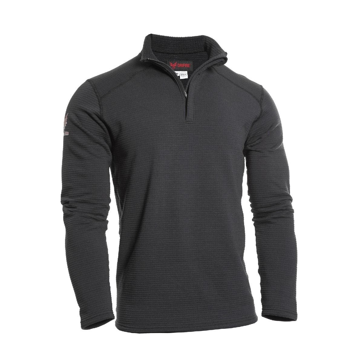 DRIFIRE Power Grid FR Quarter Zip Fleece in Black